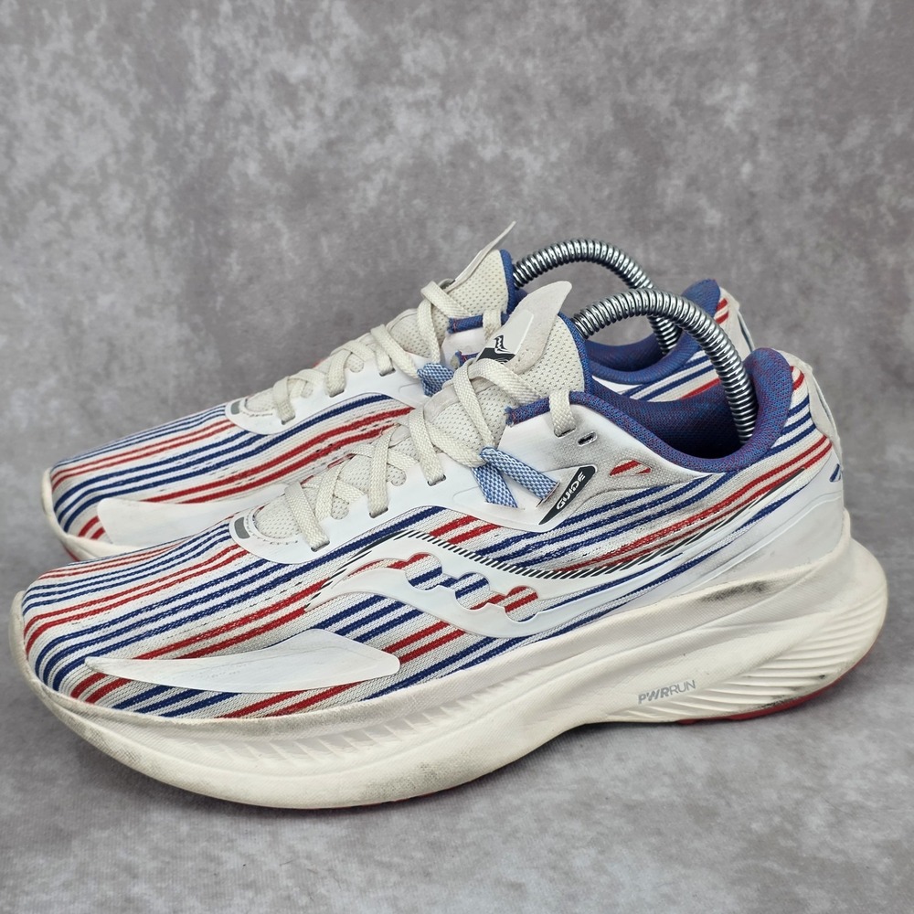 Saucony Guide 15 Banner Running Shoes Womens 9 Red White Blue Sneakers S10684-76